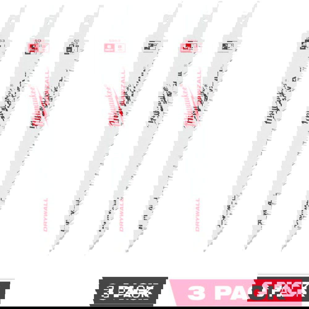 Reciprocating Saw Blades; Blade Material: Steel ; Blade Length (Inch): 6 ; Blade Width (Decimal Inch): 0.0600 ; Teeth Per Inch: 8 ; Blade Thickness (Decimal Inch): 0.0600 ; Profile Shape: Straight